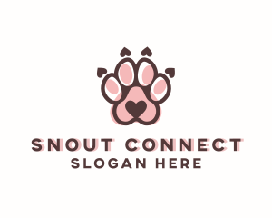 Cute Paw Print logo