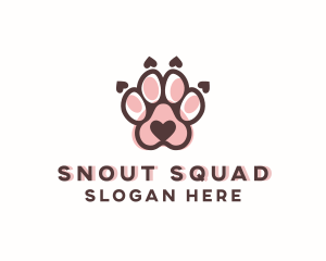 Cute Paw Print logo design