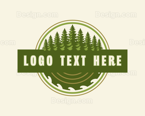 Saw Logging Carpentry Logo