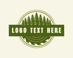 Saw Logging Carpentry logo