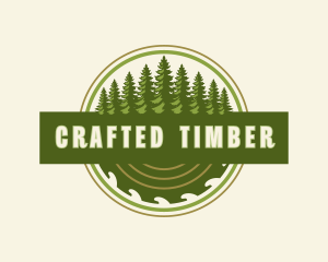 Saw Logging Carpentry logo design