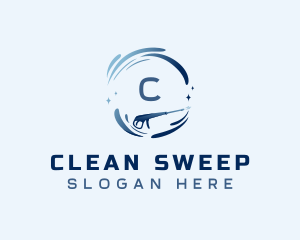 Pressure Washer Cleaning logo design