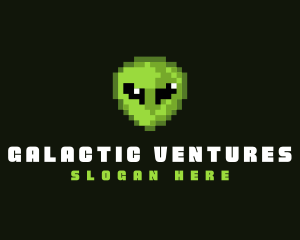 Alien Pixelated Game logo