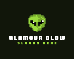 Alien Pixelated Game logo