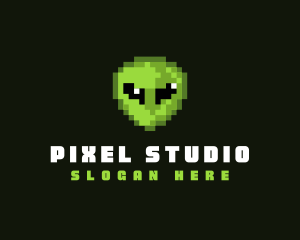 Alien Pixelated Game logo