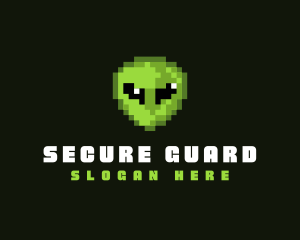 Alien Pixelated Game logo
