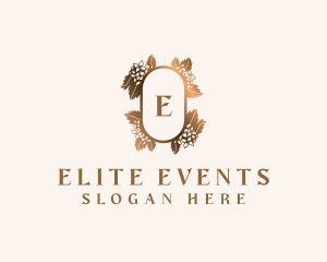 Event Planner Floral Wreath logo design