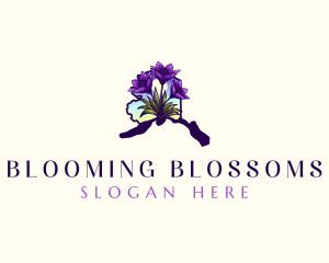 Alaskan Pasqueflower Bloom logo design