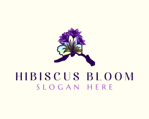 Alaskan Pasqueflower Bloom logo design