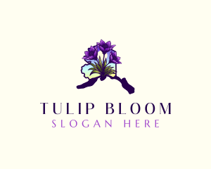 Alaskan Pasqueflower Bloom logo design