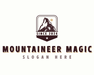 Adventure Mountaineer Hiker logo design