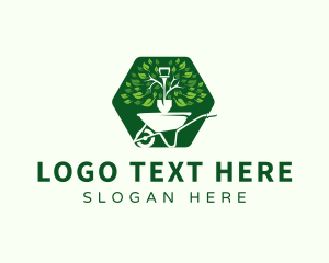 Landscape - Wheelbarrow Shovel Landscaping logo design