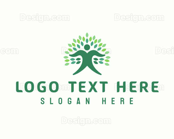 Human Tree Leaf Logo