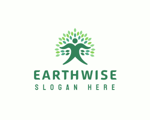 Human Tree Leaf  logo