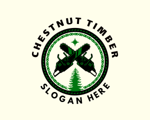 Chainsaw Woodwork Lumberjack logo design