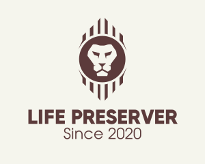 Brown Wild Lion logo design