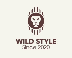 Brown Wild Lion logo design