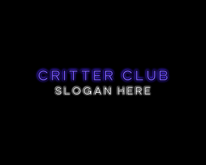 Neon Night Club Wordmark logo design