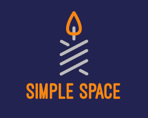 Minimalist Candle Candlelight logo design