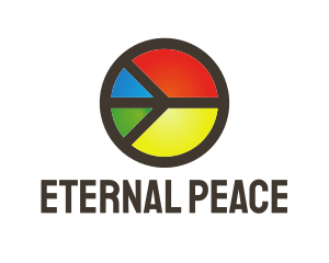 Colorful Peace Sign logo design