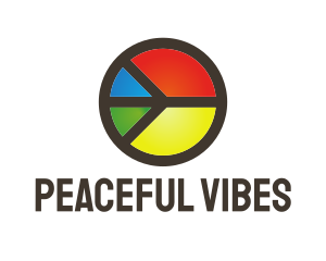 Colorful Peace Sign logo design