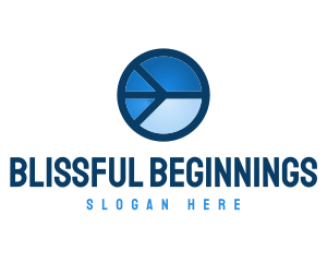 Blue Peace Symbol logo