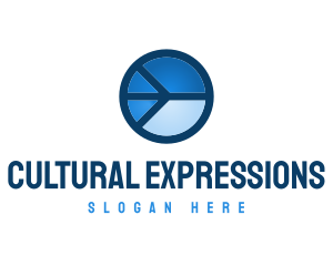 Blue Peace Symbol logo