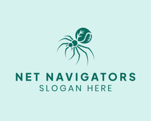 Leaf Spider Arachnid logo