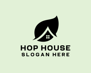 Botanical Leaf House  logo design