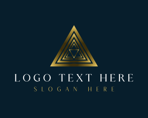 Premium Triangle Pyramid logo