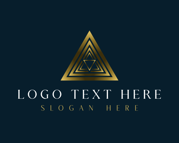 Premium Triangle Pyramid logo