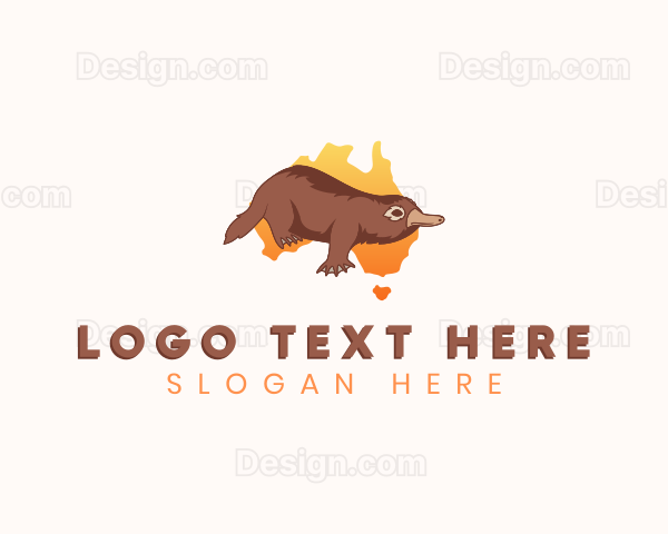 Australia Platypus Animal Logo