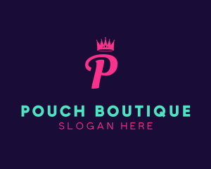 Feminine Crown Boutique logo design