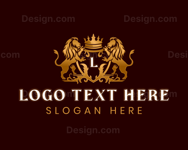 Elegant Lion Crown Logo