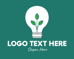 Eco Plant Light Bulb logo