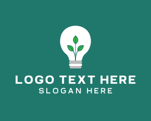 Eco Plant Light Bulb logo