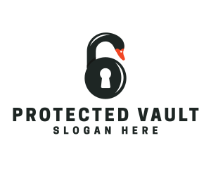 Swan Lock logo design