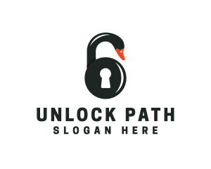 Swan Lock logo design