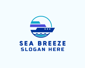 Sea Travel Tour Ship logo design