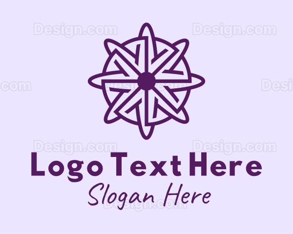 Violet Daisy Flower Logo