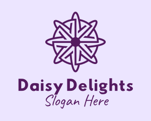 Violet Daisy Flower  logo