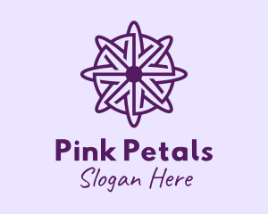 Violet Daisy Flower  logo design