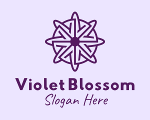 Violet Daisy Flower  logo design