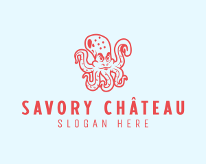 Scary Sea Octopus  logo design