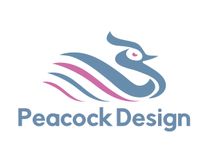 Blue Peacock Bird logo