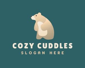 Cute Bear Plushie logo design