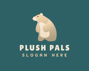 Cute Bear Plushie logo design