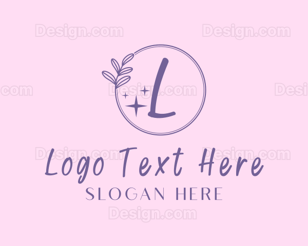 Feminine Floral Beauty Cosmetics Logo