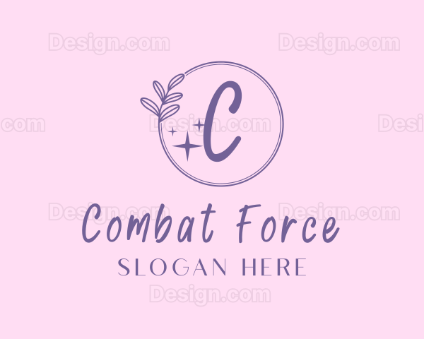 Feminine Floral Beauty Cosmetics Logo