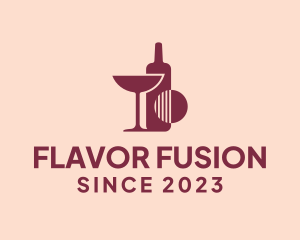 Wine Bar Glassware logo design